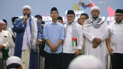 Ajak Doakan Palestina dan Pemilu Damai, Hadiri Semarang Bersholawat Bareng Gibran dan Zulhas