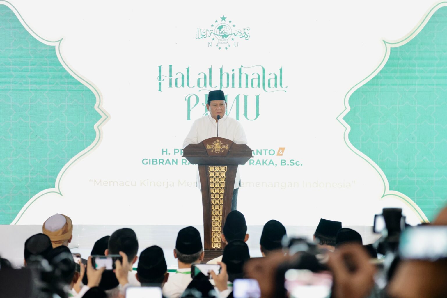 Prabowo Subianto: Expressing Gratitude for NU’s Pledge to Monitor and Back the Future Government