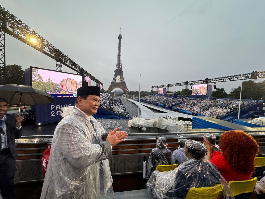 Prabowo Subianto Muncul di Pembukaan Olimpiade Paris 2024 dan Dukung Kontingen Indonesia