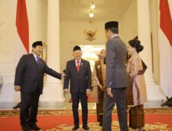 Intimate Moments Among Prabowo Subianto, Jokowi, and Ma’ruf Amin during the TNI-Polri Officer Oath Ceremony