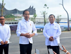 On Monday morning, President Jokowi and Defense Minister Prabowo Subianto Review Progress of IKN Development